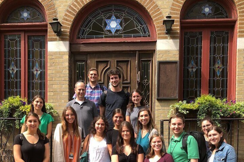 In front of the Vilna Shul