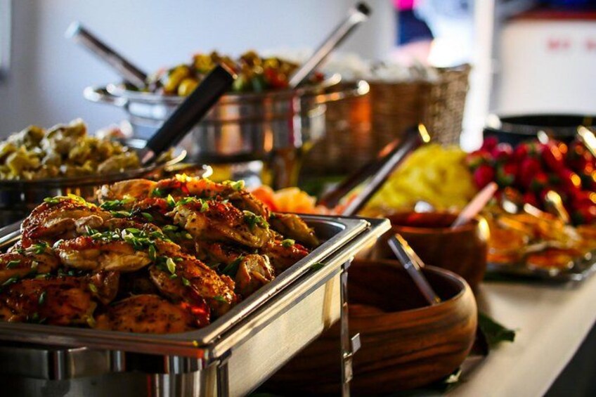 Delicious food prepared in our own commercial kitchen 5