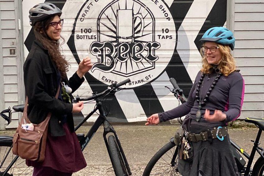 We ride through the center of Portland’s brewery neighborhoods — we’ll recommend a couple of good ones! 2