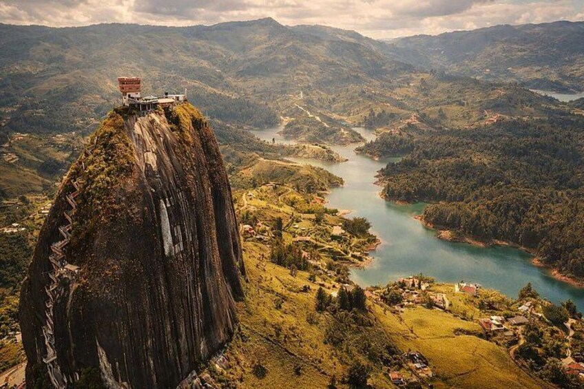 Aerial view capturing the Rock and part of the reservoir. 2