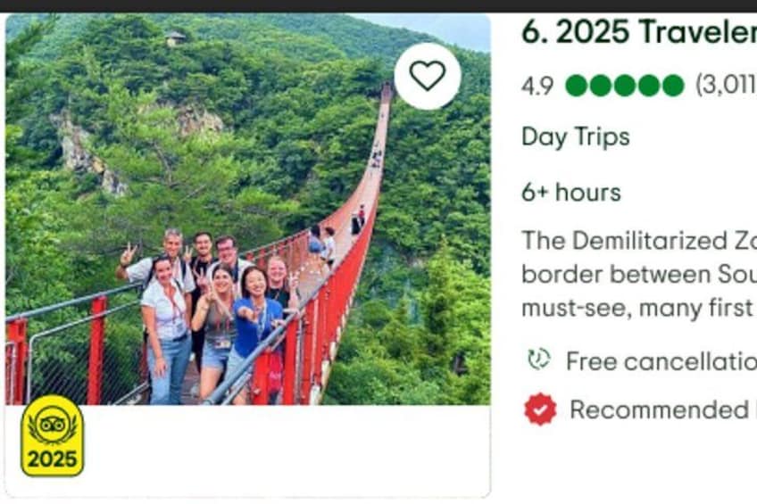 2026 Travelers’ Choice Best of the Best: DMZ Tour from Seoul 3
