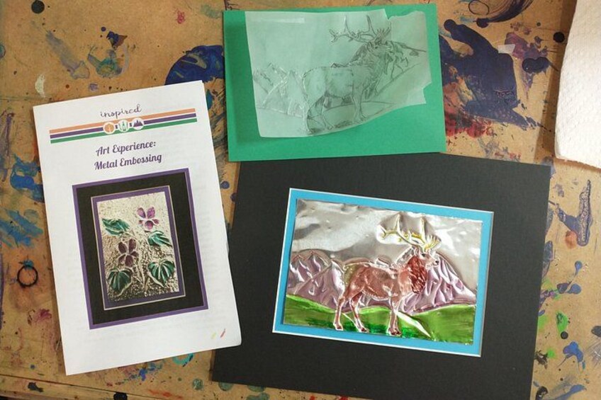 Metal Embossing Class in Estes Park 1