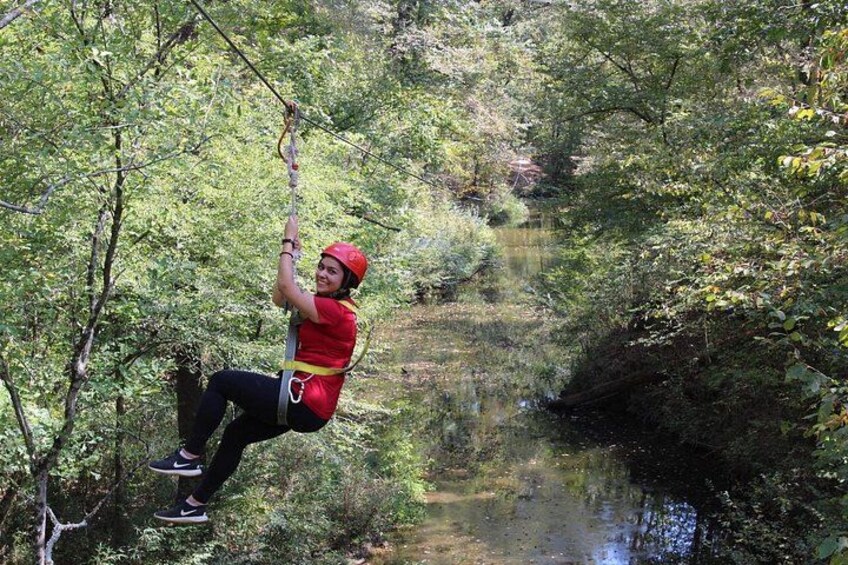Zip lining over water! 2
