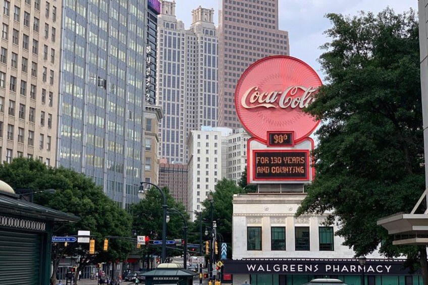 The iconic coca-cola sign & factory from the 1900s 1