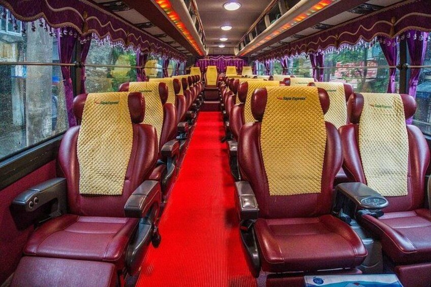 SAPA LIMOUSINE 28 SEATS BUS FROM HANOI TO SAPA OR RETURN 4