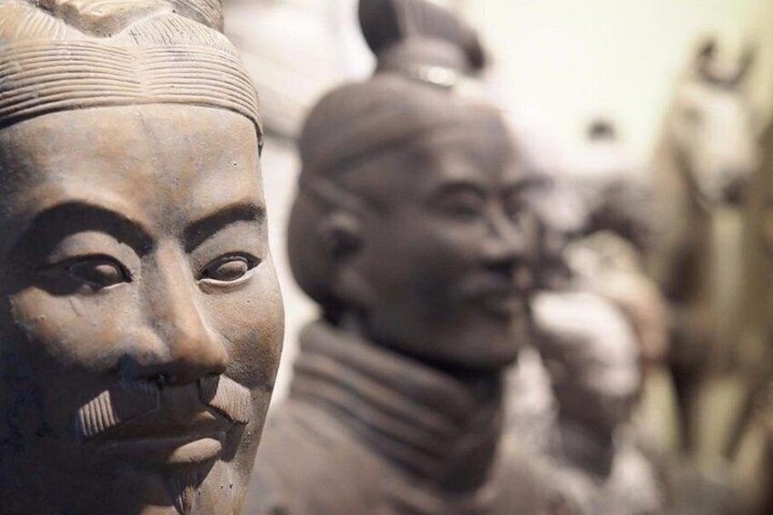 A collection of ancient stone statues. 2
