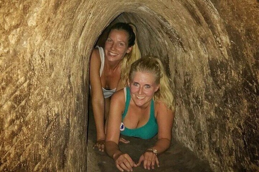 Two people inside a cave. 1
