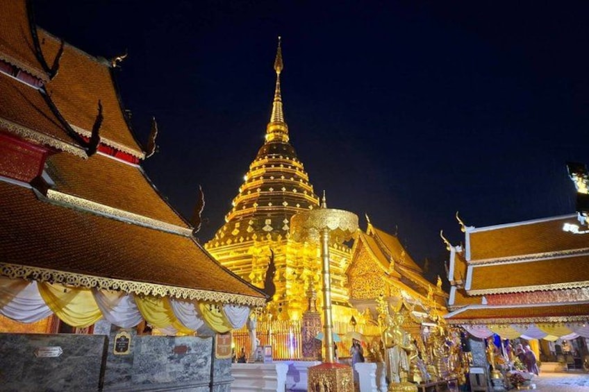 Chiang Mai: Best Seller! Doi Suthep & Wat Umong Night Tour 5