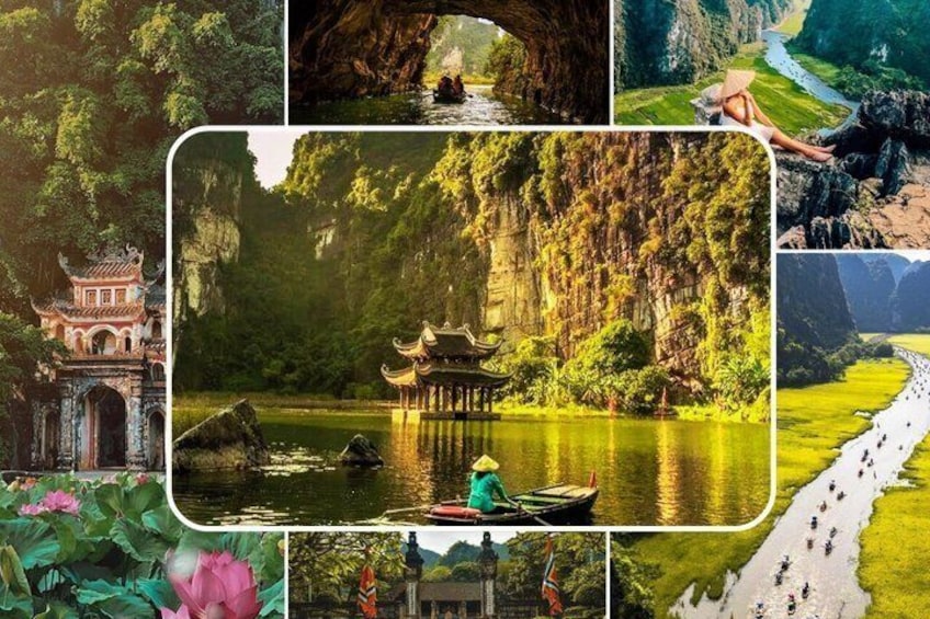 Hanoi: Ninh Binh Hoa Lu|Bai Dinh, Trang An|Tam Coc, Mua Cave Tour 2