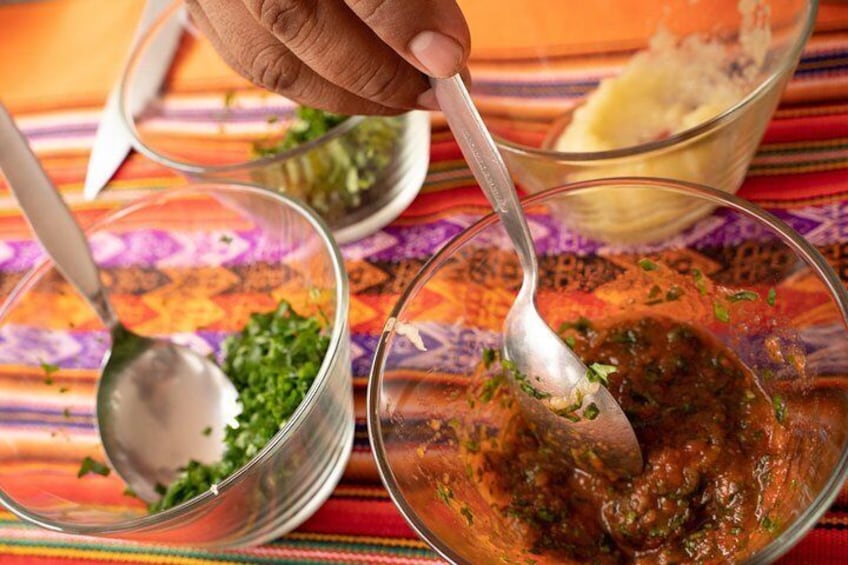Food lovers who enjoy a fiery relish will love Salsa de Rocoto, made with hot Rocoto peppers and complemented with cilantro, garlic and lime juice. 3