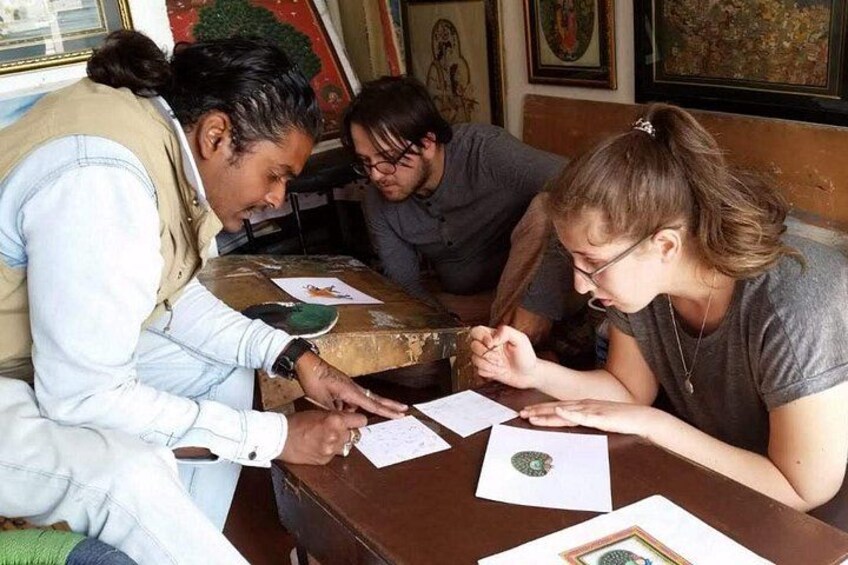 Traditional miniature painting class at Pacific Art 1