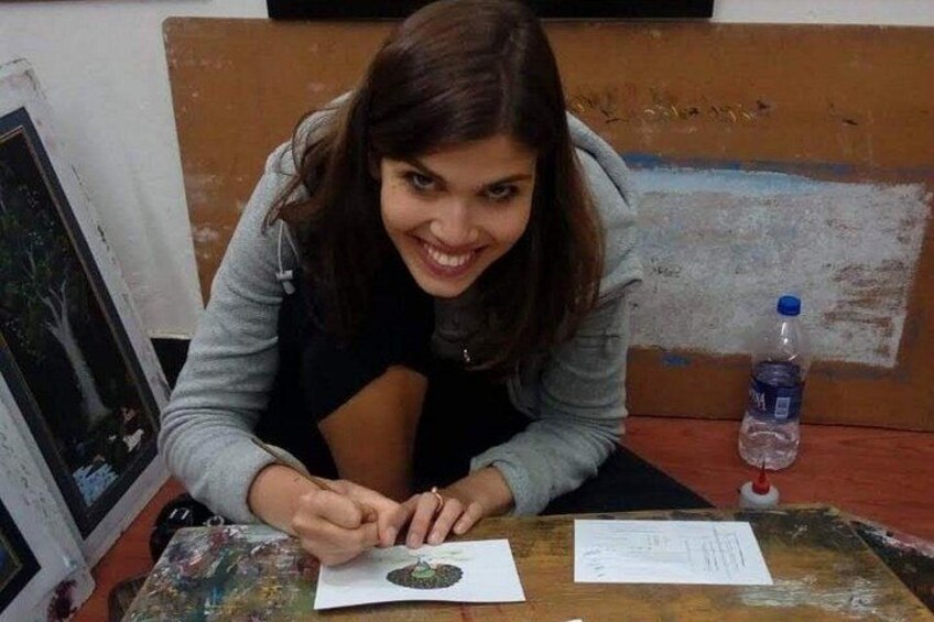Traditional miniature painting class at Pacific Art 2