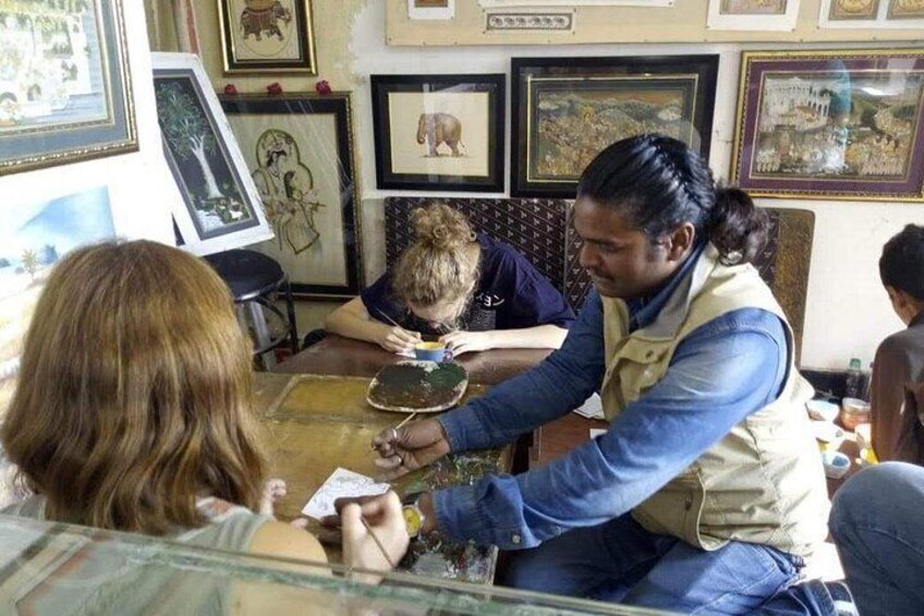 Traditional miniature painting class at Pacific Art 2