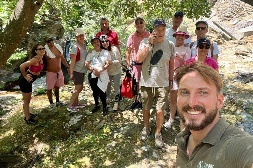 River Trekking to the Waterfall in Andros 5