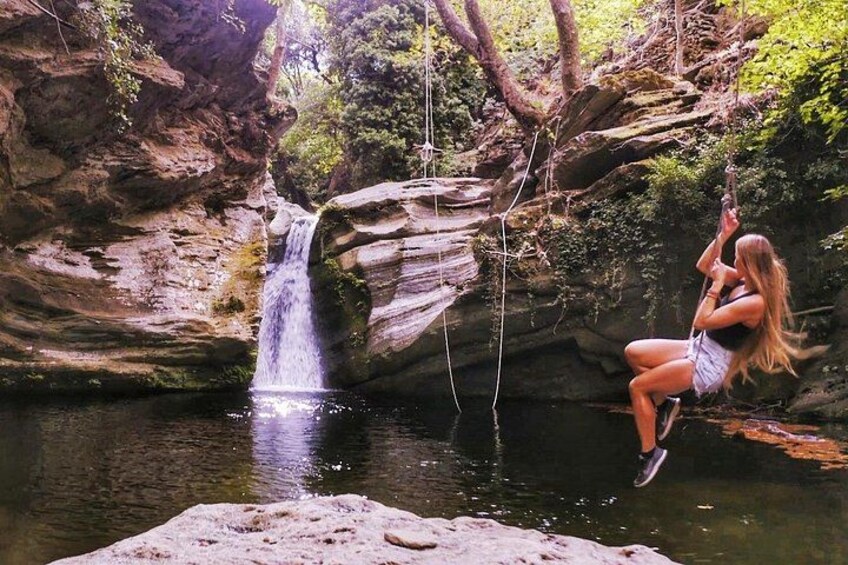 River Trekking to the Waterfall in Andros 1