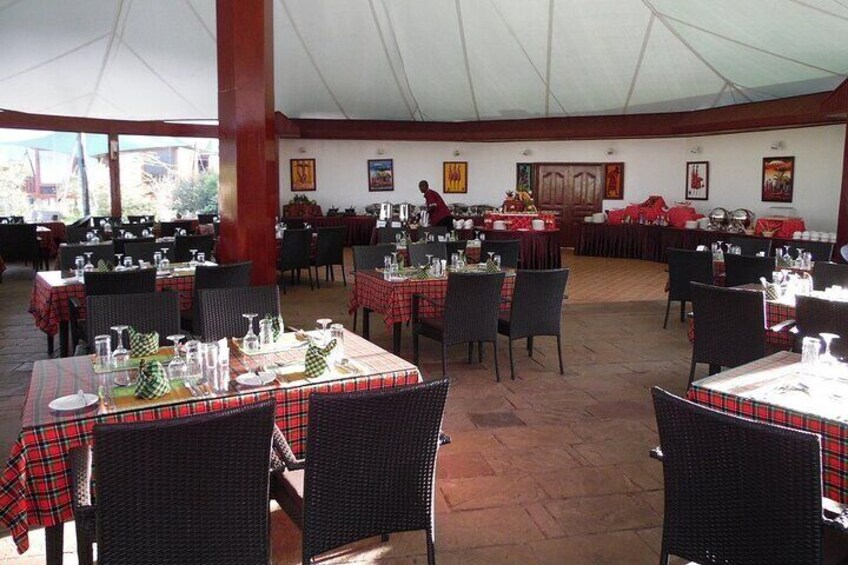 Dining area at AA Lodge 