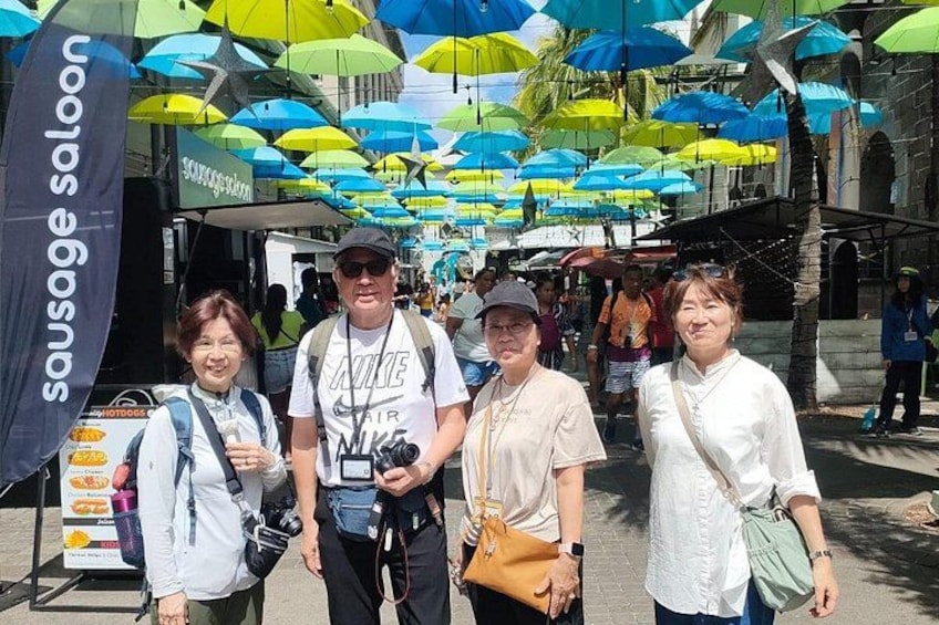 Umbrella street at caudan waterfront mall. 2