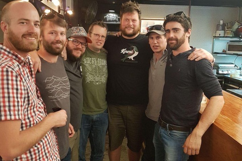 Pilots on tour at Garage Project Taproom 5