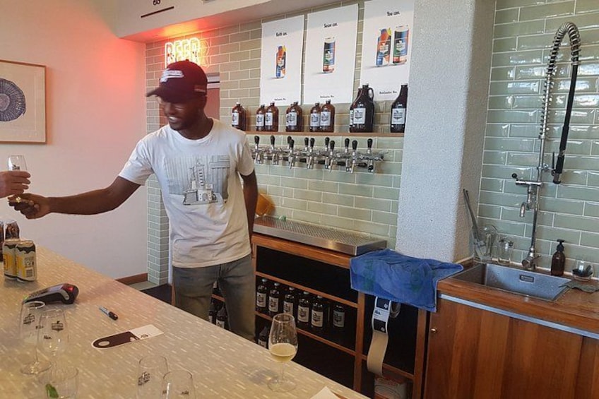 Jefferson the "main man" at the Parrot Dog Tasting room 2