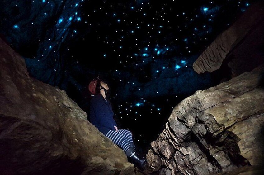 Relaxing under the glow worms 4