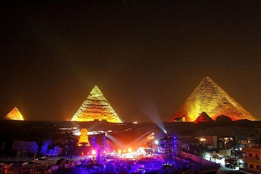 Giza Pyramids Sound and Light Show at Night