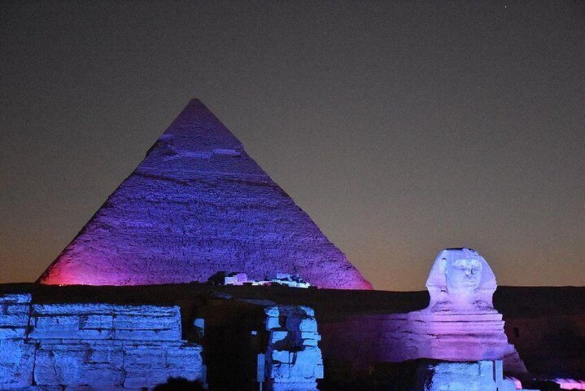 Giza Pyramids Sound and Light Show at Night