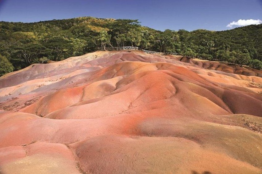 Un paisaje con terreno ondulado y una colina boscosa al fondo. 1