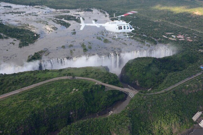 Helicopter Flight - View of the Victoria Falls