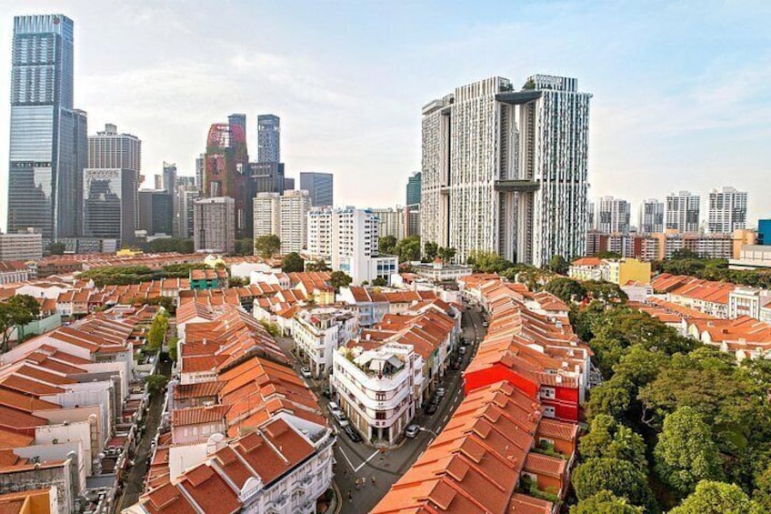 Areal view of Chinatown in Singapore 5