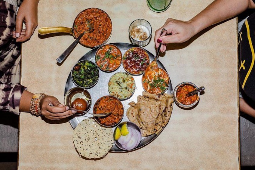 Buttery aubergine curry mopped up at a history Sinti restaurant 3