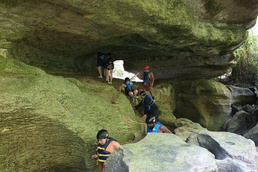 Climbing down the caves 3