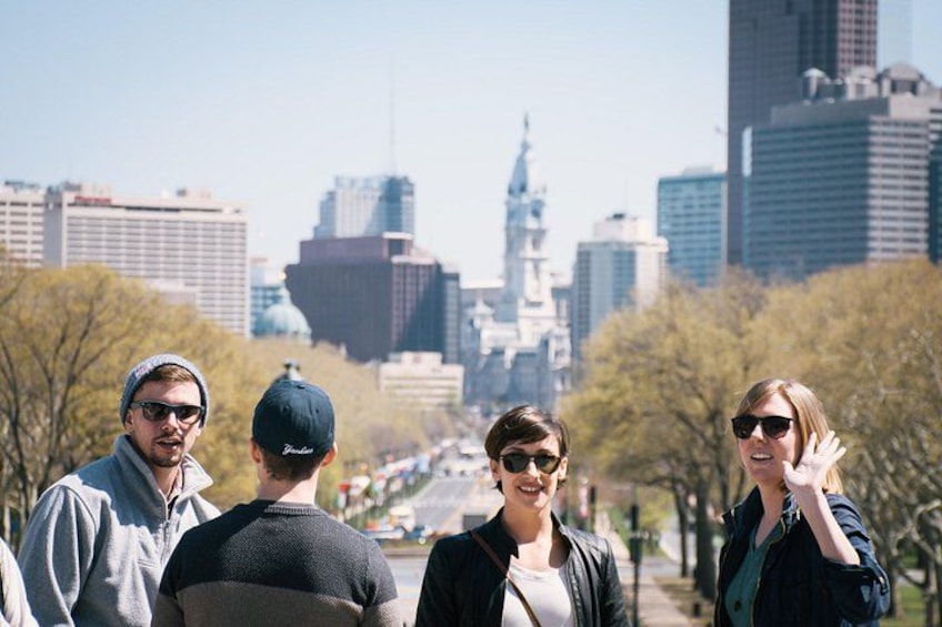 View of the city from the top of the Rocky steps. 2