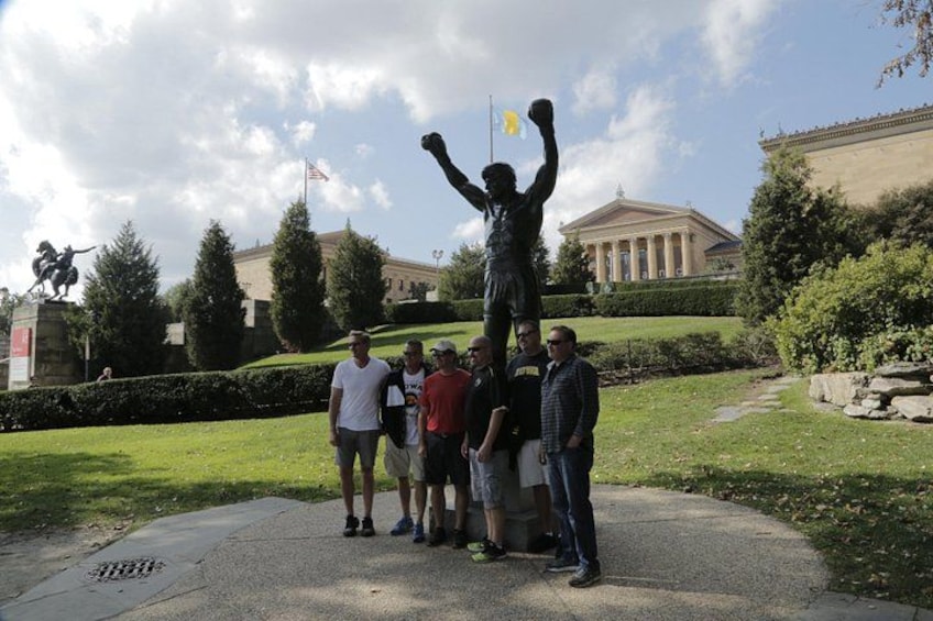Photos with the Rocky statue 5