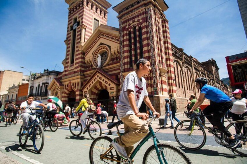 Every Sunday and holiday cyclists take over Bogotá’s busy thoroughfares as half of the roads are closed to traffic during the Ciclovía community program. 3