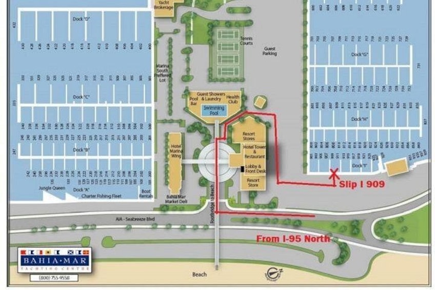 Directions to our slip I 909 2