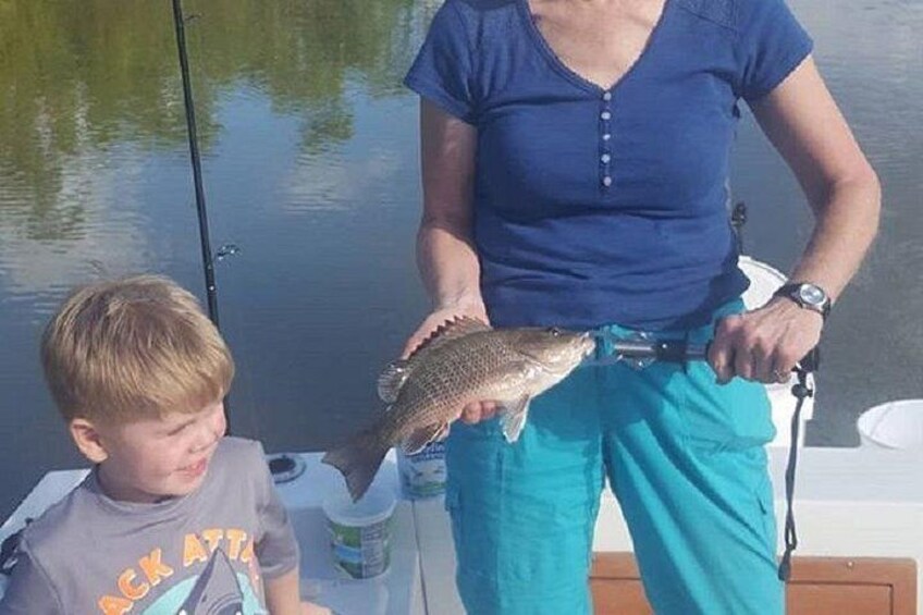 3-year old caught his first Mangrove Snapper! 2