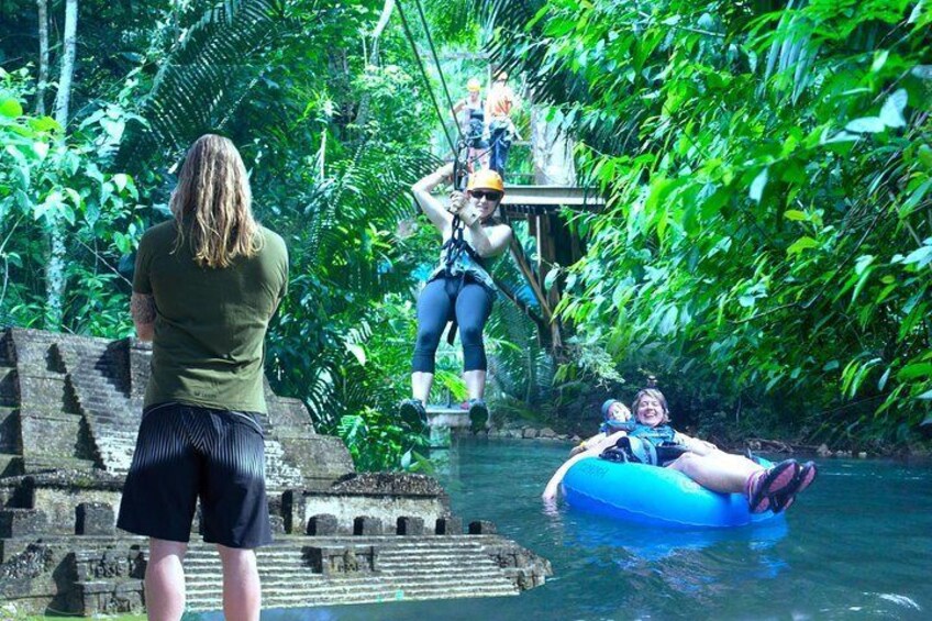 Altun Ha Cave Tubing and Zip line Tours from Belize City