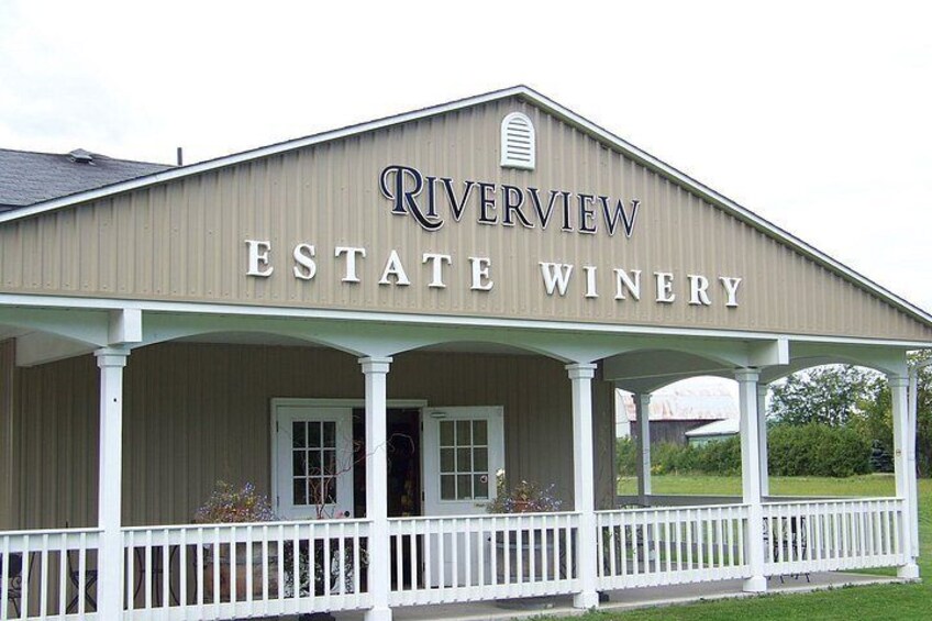 First Stop: Riverview Cellars is one of Niagara's few Italian inspired wineries. Located along the picturesque Niagara Parkway. Each guest will enjoy a FREE flight of samples with time to shop. 2