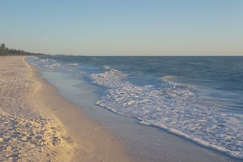 quiet secluded island beach