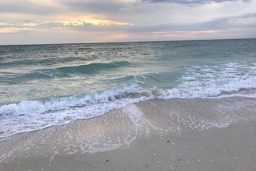 Only us on the islands beach.