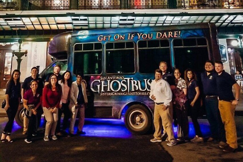 Group in front of the Ghost Bus 5