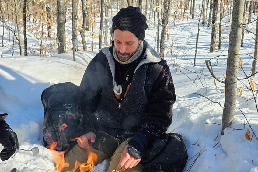 Fire Man Guided Snowshoe Tour in Mont-Tremblant 1