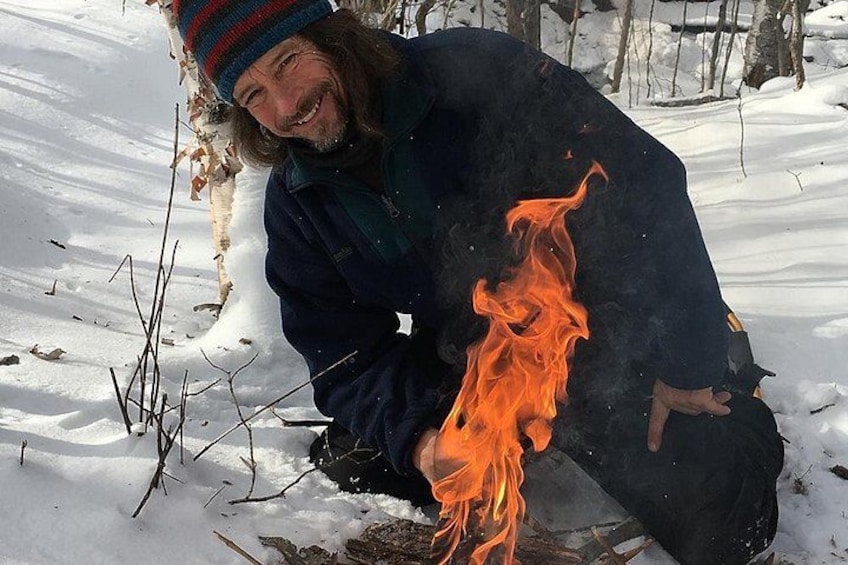 Fire Man Guided Snowshoe Tour in Mont-Tremblant 2