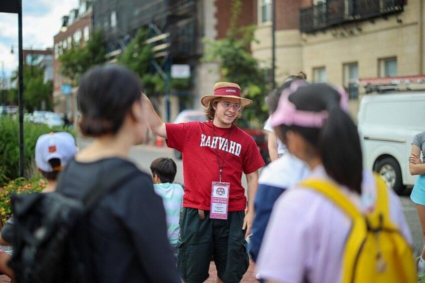 Harvard Guide leading a tour 1
