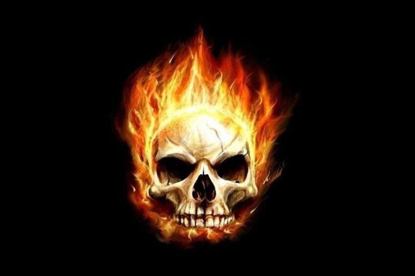 A skull engulfed in flames. 5