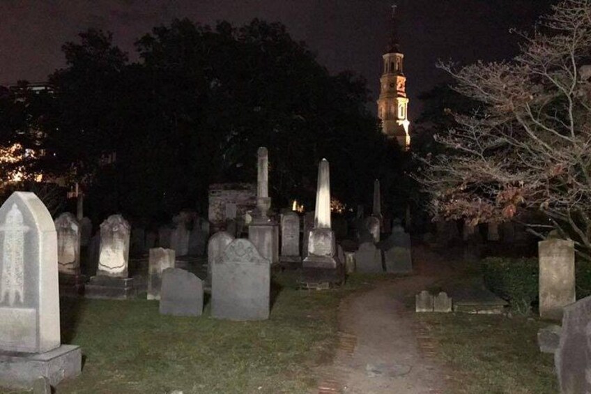 We have exclusive access to Charleston's oldest graveyard. 2