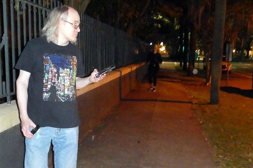 Orb drifting behind guests 2
