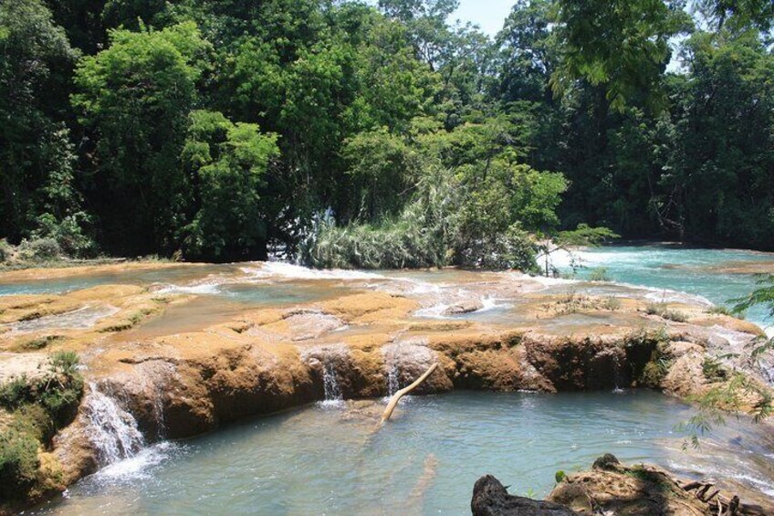 PALENQUE RUINS, AGUA AZUL and MISOL-HA WATER FALLS (Private)