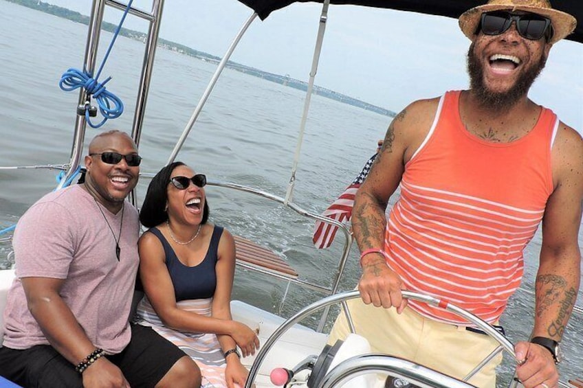 Sailing is fun together. 5