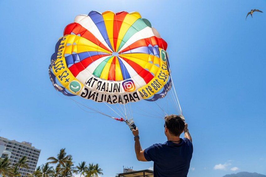 Our reinforced parasails are designed and made with the highest quality materials to provide safety to the passenger. 2